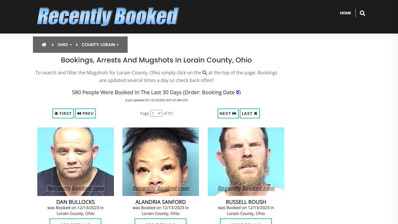 Recent bookings, Arrests, Mugshots in Lorain County, Ohio - Recently Booked